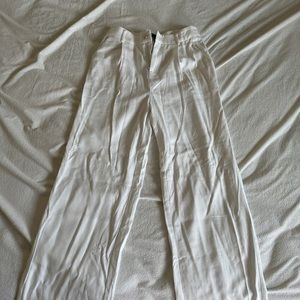 White linen trousers